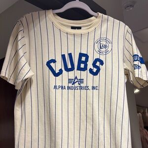 Blue Cubs Jersey Alpha Industries Cream